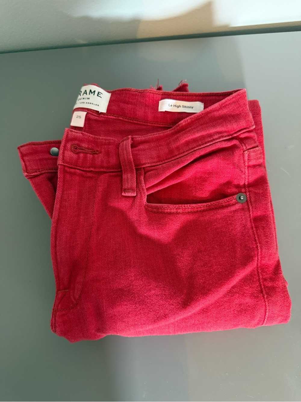 Frame Denim Le High Skinny Jeans - Deep Red